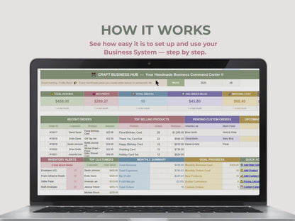 Handmade Business Hub | 13-Tab Google Sheets Business Tracker